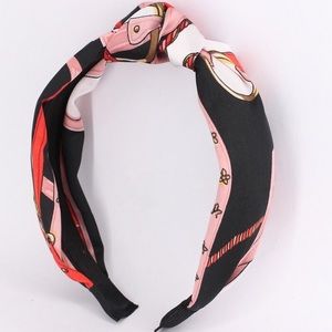 “Hopkins” Headband, Pink/Black/White